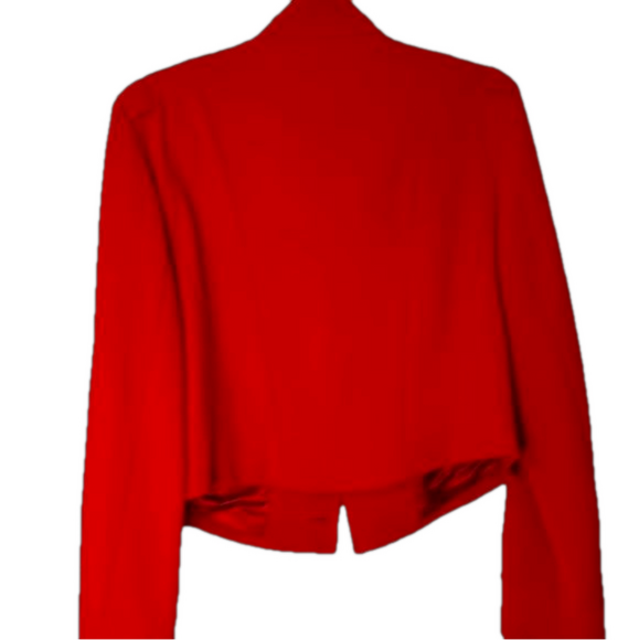Reduced! RALPH LAUREN Cropped Military Jacket, Madison Red, Sz 14 w/ Gift Box! - Picture 3 of 13